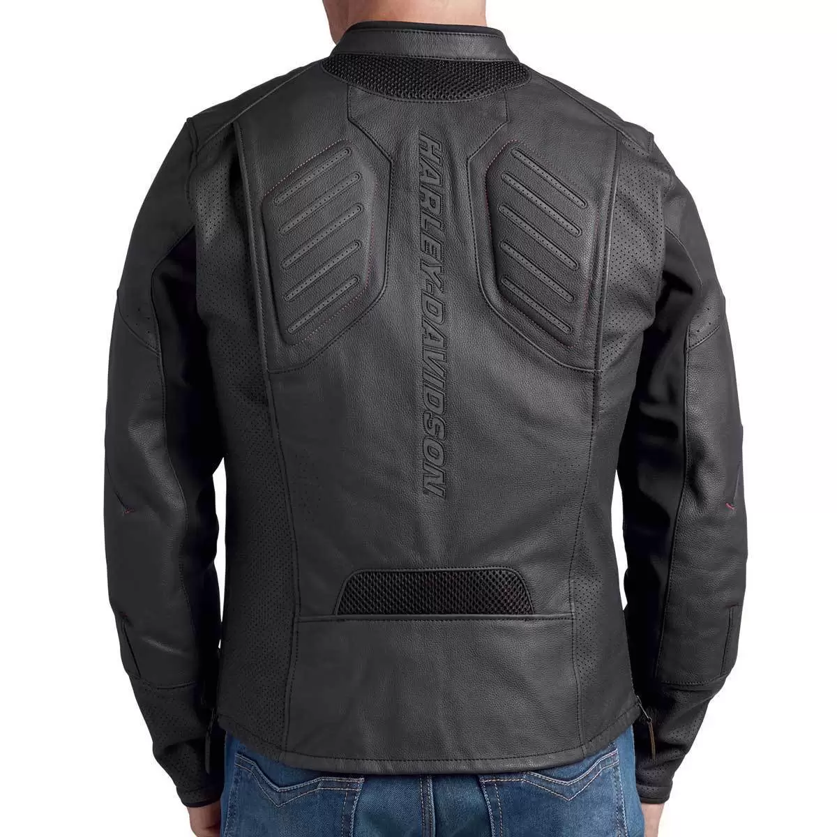 Harley-Davidson® FXRG® Perforated Slim Fit Leather Jacket